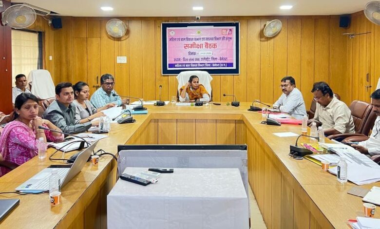 कलेक्टर सुश्री प्रतिष्ठा ममगाई ने महिला बाल विकास एवं स्वास्थ्य विभाग की संयुक्त बैठक ली
आधार आधारित उपस्थिति, एएनसी पंजीयन व संस्थागत प्रसव पर विशेष जोर
स्वास्थ्य व महिला बाल विकास विभाग को दिए समन्वित कार्य के निर्देश कलेक्टर सुश्री प्रतिष्ठा ममगाई ने महिला बाल विकास एवं स्वास्थ्य विभाग की संयुक्त बैठक ली
आधार आधारित उपस्थिति, एएनसी पंजीयन व संस्थागत प्रसव पर विशेष जोर
स्वास्थ्य व महिला बाल विकास विभाग को दिए समन्वित कार्य के निर्देश