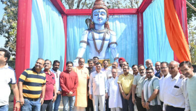 18 फीट ऊंचे शिव प्रतिमा का उद्योग मंत्री लखन लाल देवांगन ने पूजन अर्चना कर किया अनावरण, विभिन्न धार्मिक अनुष्ठानों में हुए सम्मिलित….