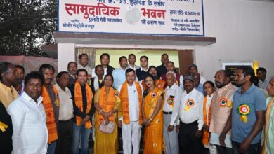 उद्योग मंत्री लखन लाल देवांगन ने मथुरा माली मरार पटेल समाज को दी 10 लाख के सामुदायिक भवन की सौगात….