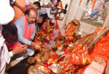 उप मुख्यमंत्री अरुण साव ने तेलीन सत्ती माता मंदिर में की पूजा-अर्चना….