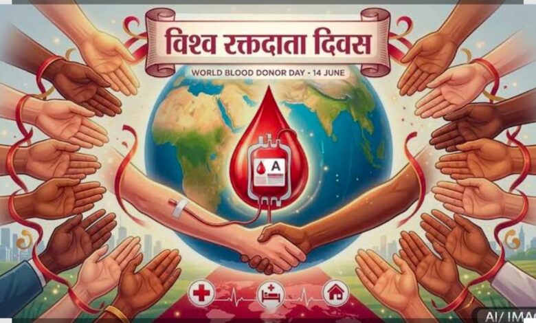 विश्व रक्तदाता दिवस 2026: बेमेतरा में 14 जून को विशाल रक्तदान शिविर, “Give Blood, Give Hope” थीम पर होगा आयोजन विश्व रक्तदाता दिवस 2026: बेमेतरा में 14 जून को विशाल रक्तदान शिविर, “Give Blood, Give Hope” थीम पर होगा आयोजन