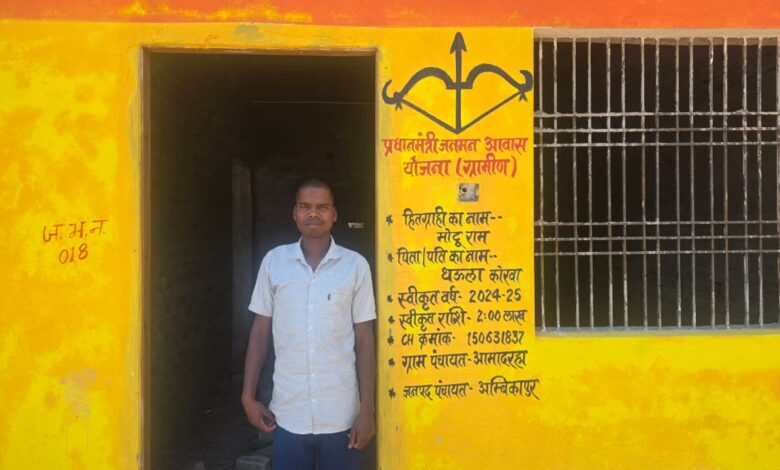पीएम जनमन आवास योजना से बदली मोटू राम की जिंदगी, कच्चे और टपकते घर की परेशानी से मिली स्थायी राहत, पक्के आशियाने का सपना हुआ पूरा…. पीएम जनमन आवास योजना से बदली मोटू राम की जिंदगी, कच्चे और टपकते घर की परेशानी से मिली स्थायी राहत, पक्के आशियाने का सपना हुआ पूरा….