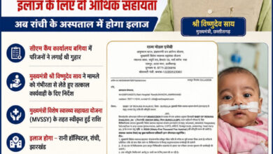 मुख्यमंत्री विष्णुदेव साय की पहल से गंभीर श्वसन रोग से पीड़ित मासूम को मिली 95,500 रुपये की स्वास्थ्य सहायता…. मुख्यमंत्री विष्णुदेव साय की पहल से गंभीर श्वसन रोग से पीड़ित मासूम को मिली 95,500 रुपये की स्वास्थ्य सहायता….